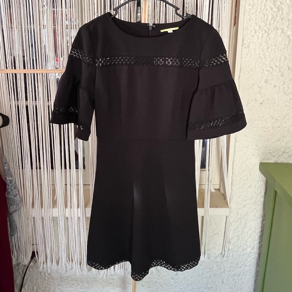Gianni Bini Black Long Sleeve Dress (B)